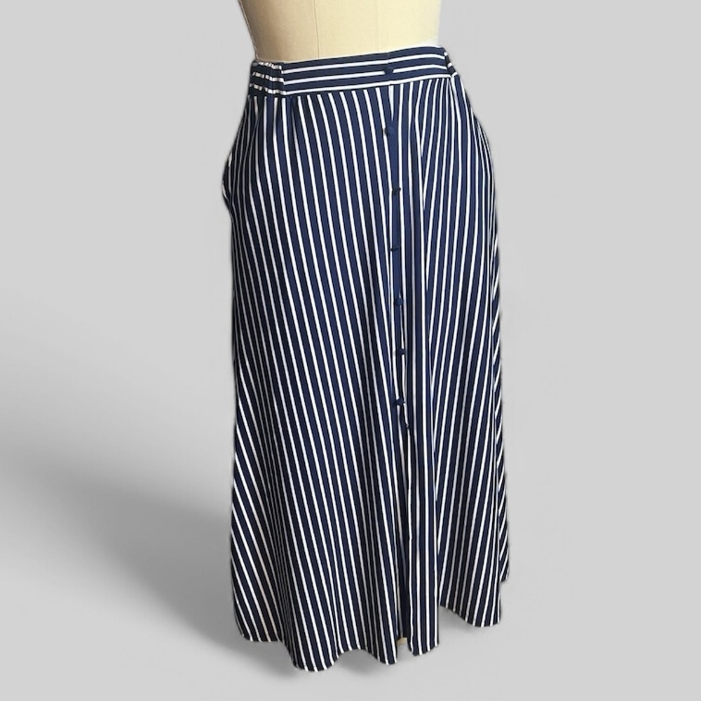 Navy Striped Women's Skirt